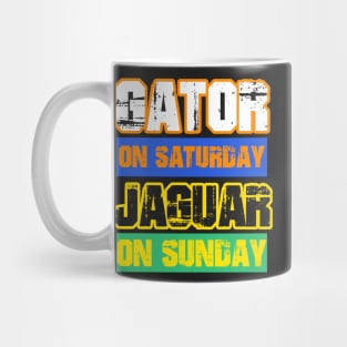 Gator on Saturday Jaguar on Sunday Gainesville/Jacksonville Mug